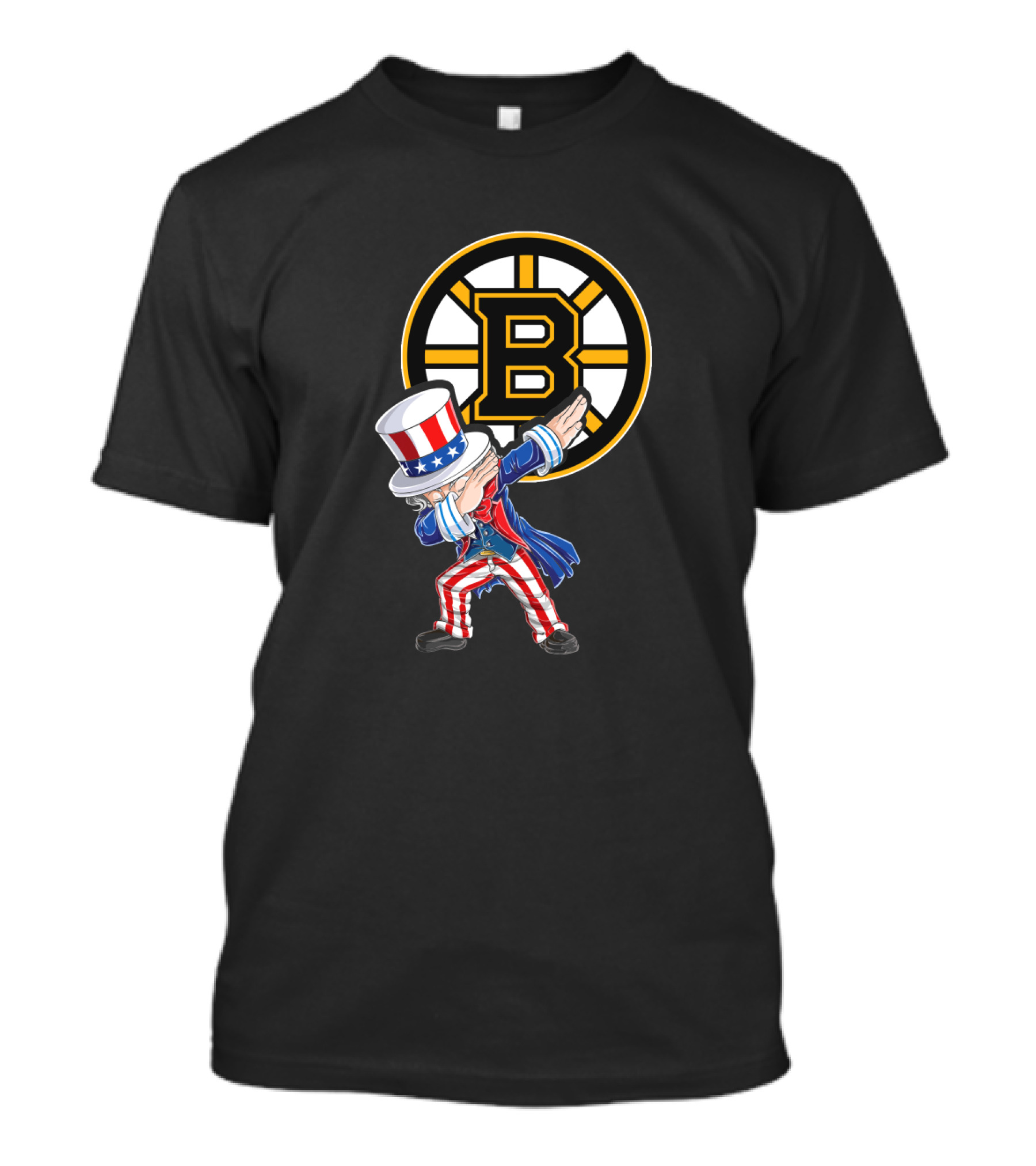 Uncle Sam Dabbing Boston Bruins 4th Of July Fan T-Shirt