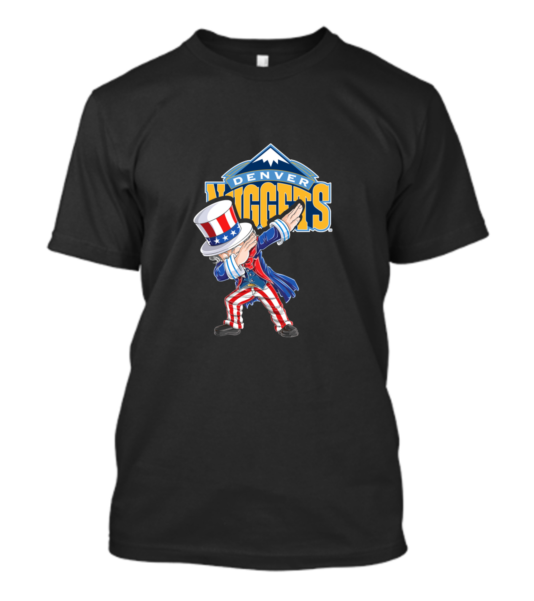 Uncle Sam Dabbing Denver Nuggets Fans 4th Of July T-Shirt