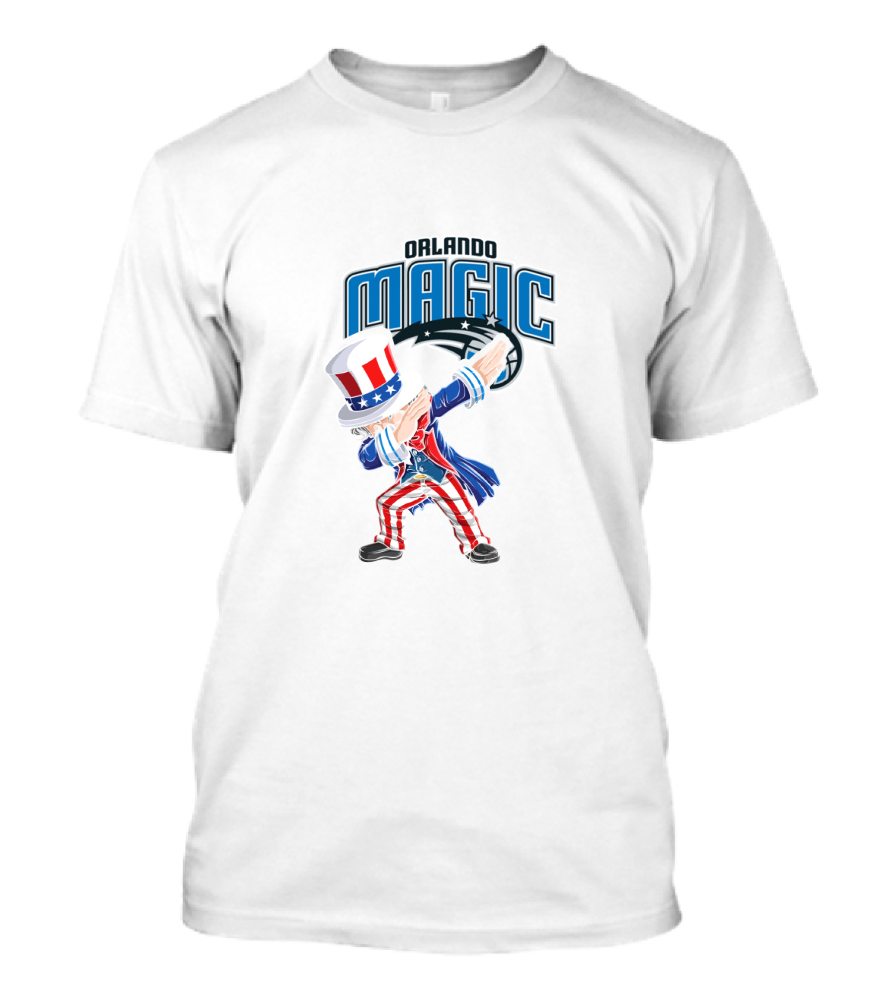 Orlando Magic Uncle Sam Dabbing 4th July Celebration Fans T-Shirt
