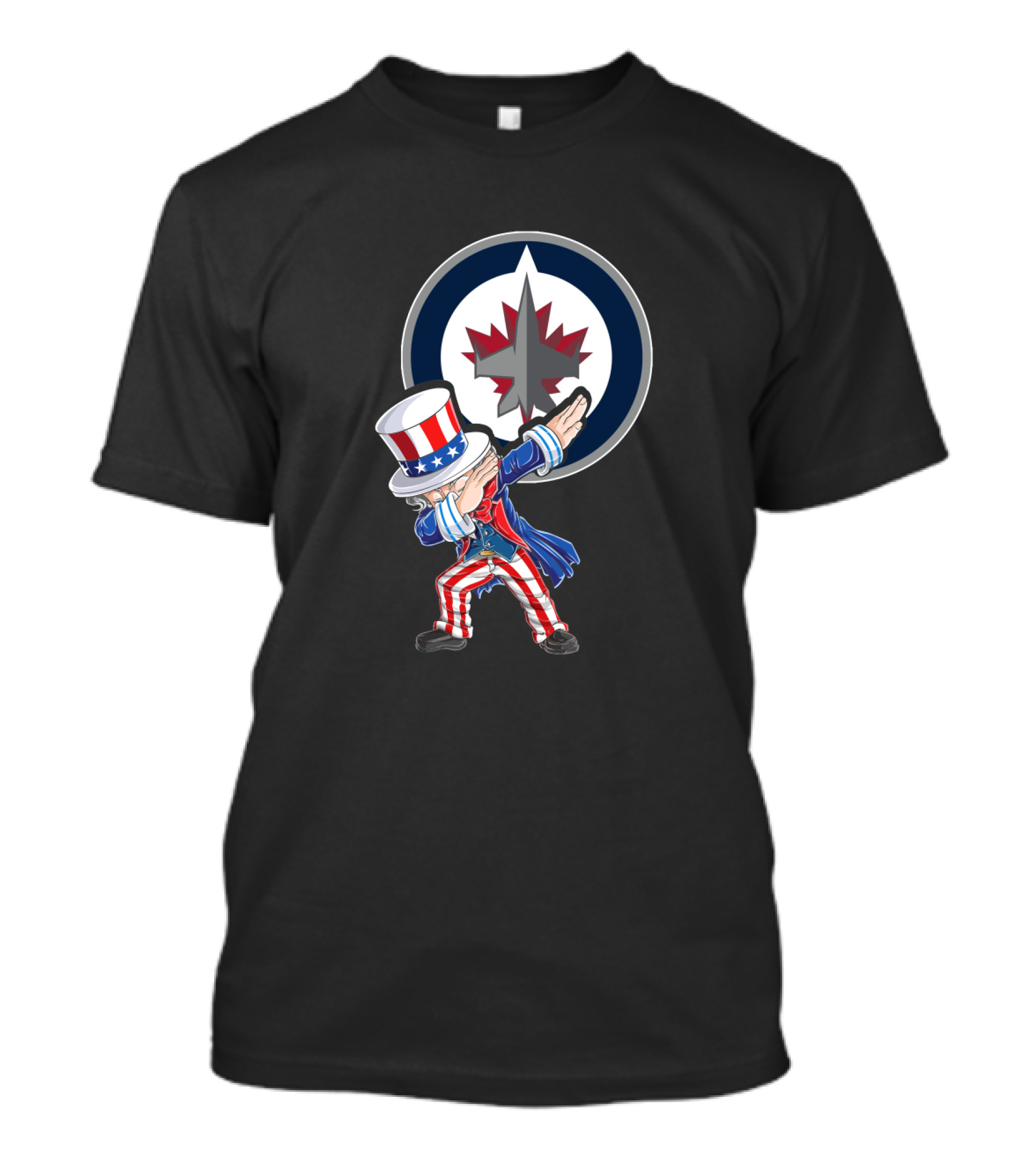 Uncle Sam Dabbing Winnipeg Jets 4th Of July Celebration Fan Favorite T-Shirt