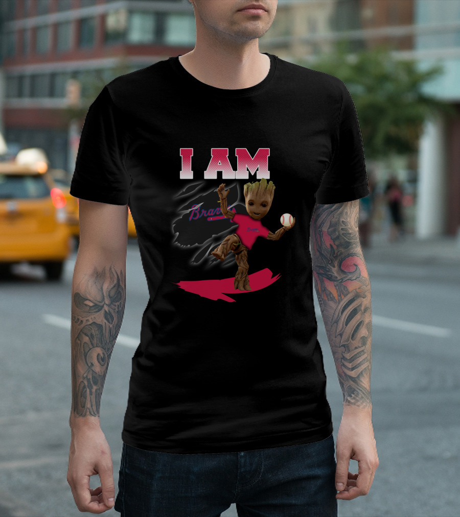 I Am Braves Groot Baseball Fan T-Shirt
