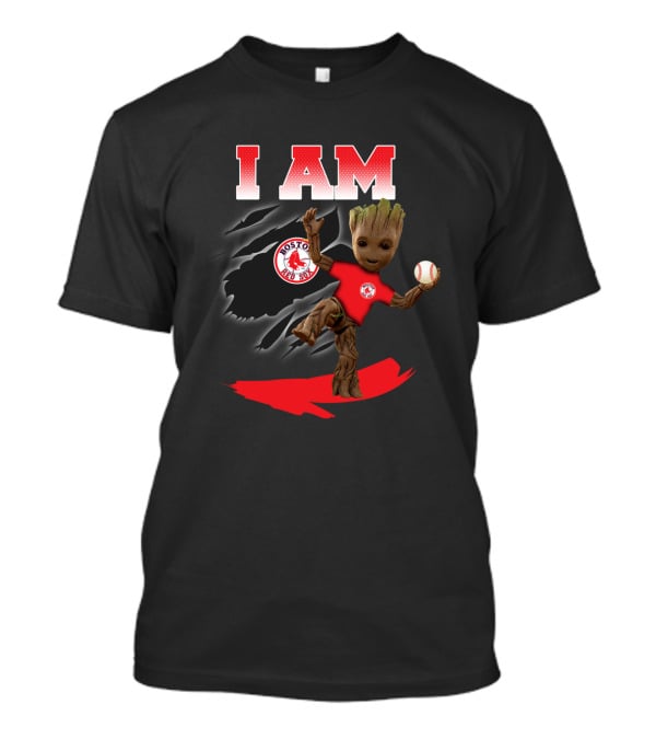 I Am Boston Red Sox Groot Baseball Fan T-Shirt