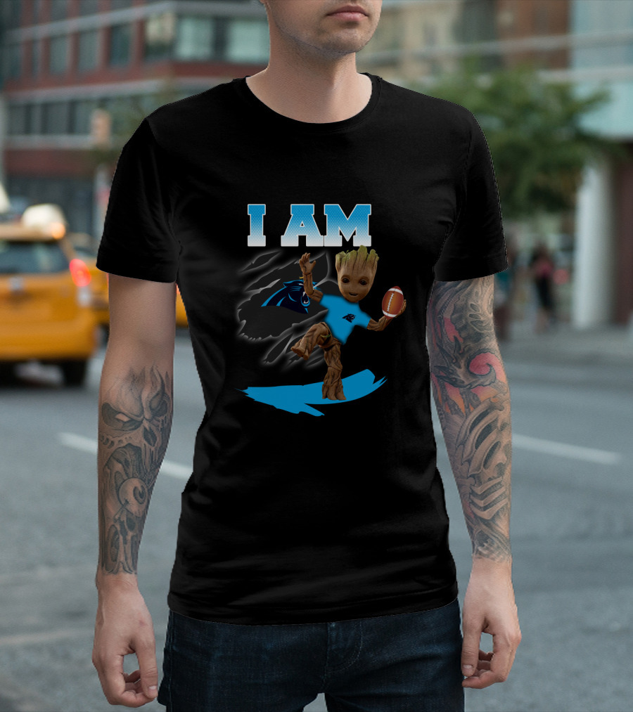 I Am Carolina Panthers Groot Football Fan T-Shirt