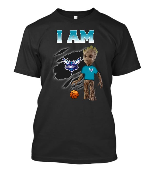 I Am Charlotte Hornets Groot Basketball Fans T-Shirt