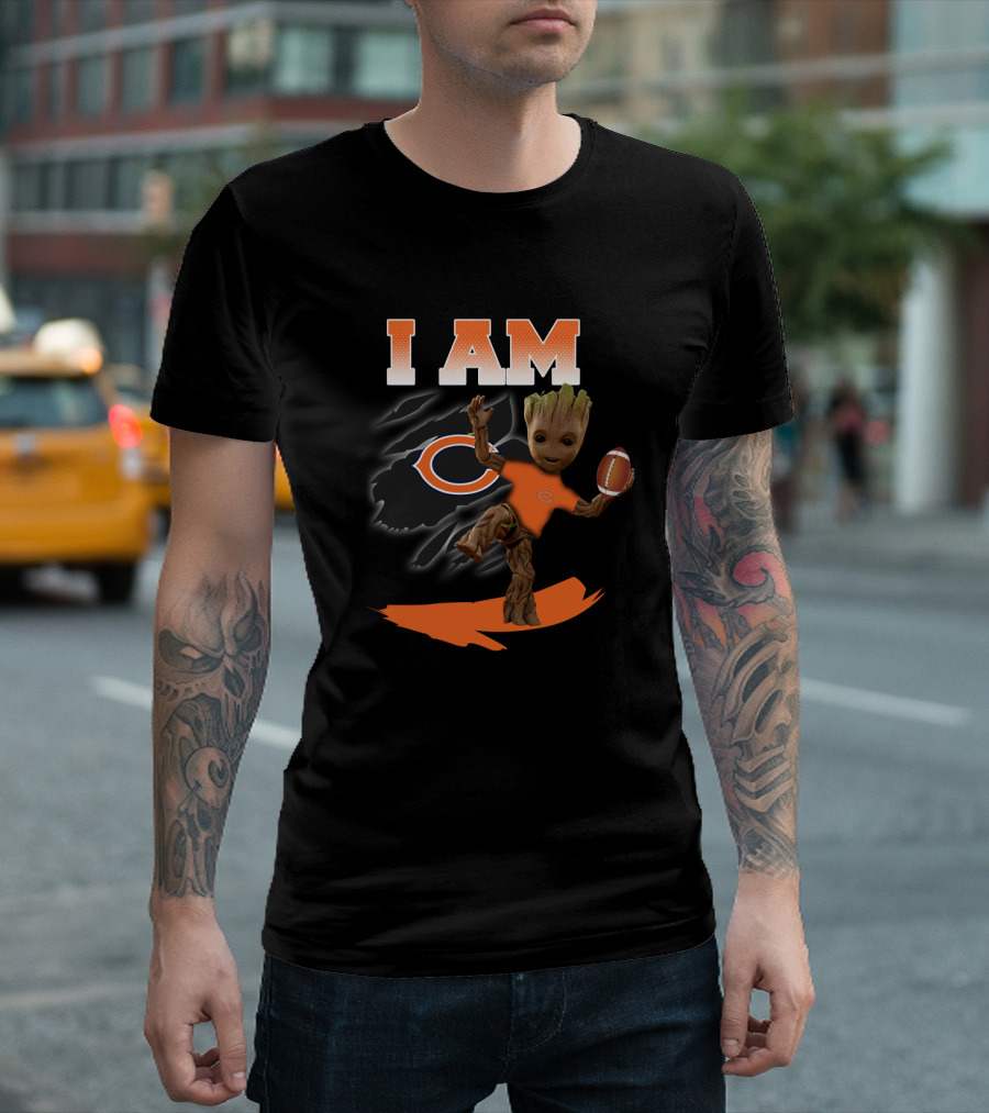 I Am Chicago Bears Groot Football Fan T-Shirt