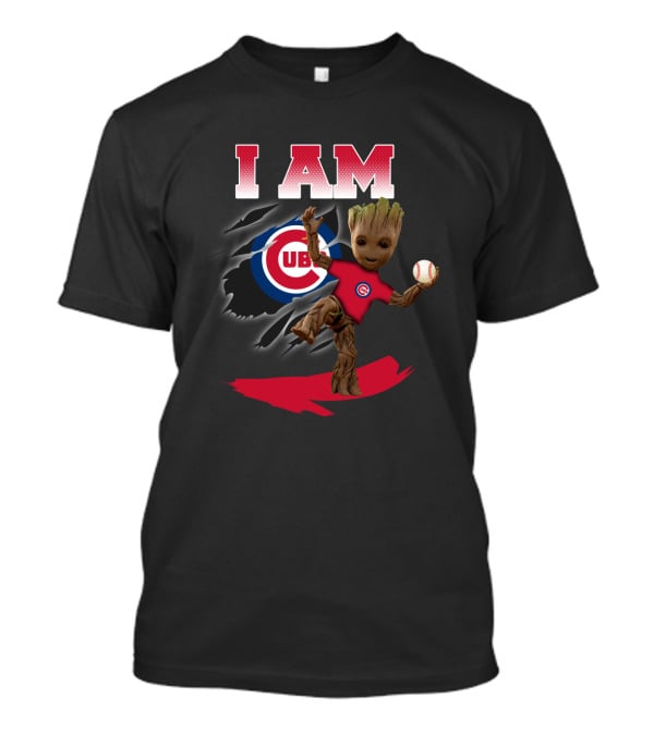I Am Chicago Cubs Groot Baseball Fan T-Shirt