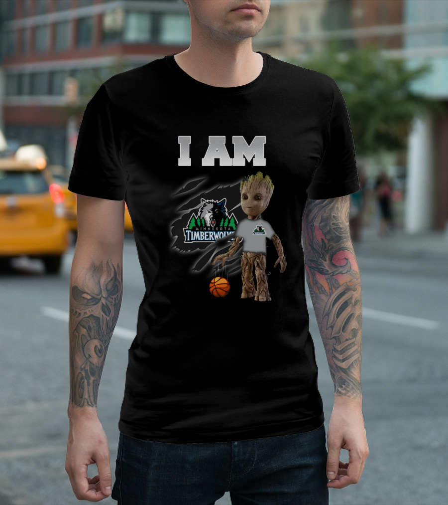 I Am Minnesota Timberwolves Groot Balloon T-Shirt
