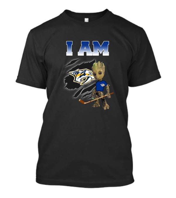 I Am Groot Nashville Predators Fan Hockey Team T-Shirt