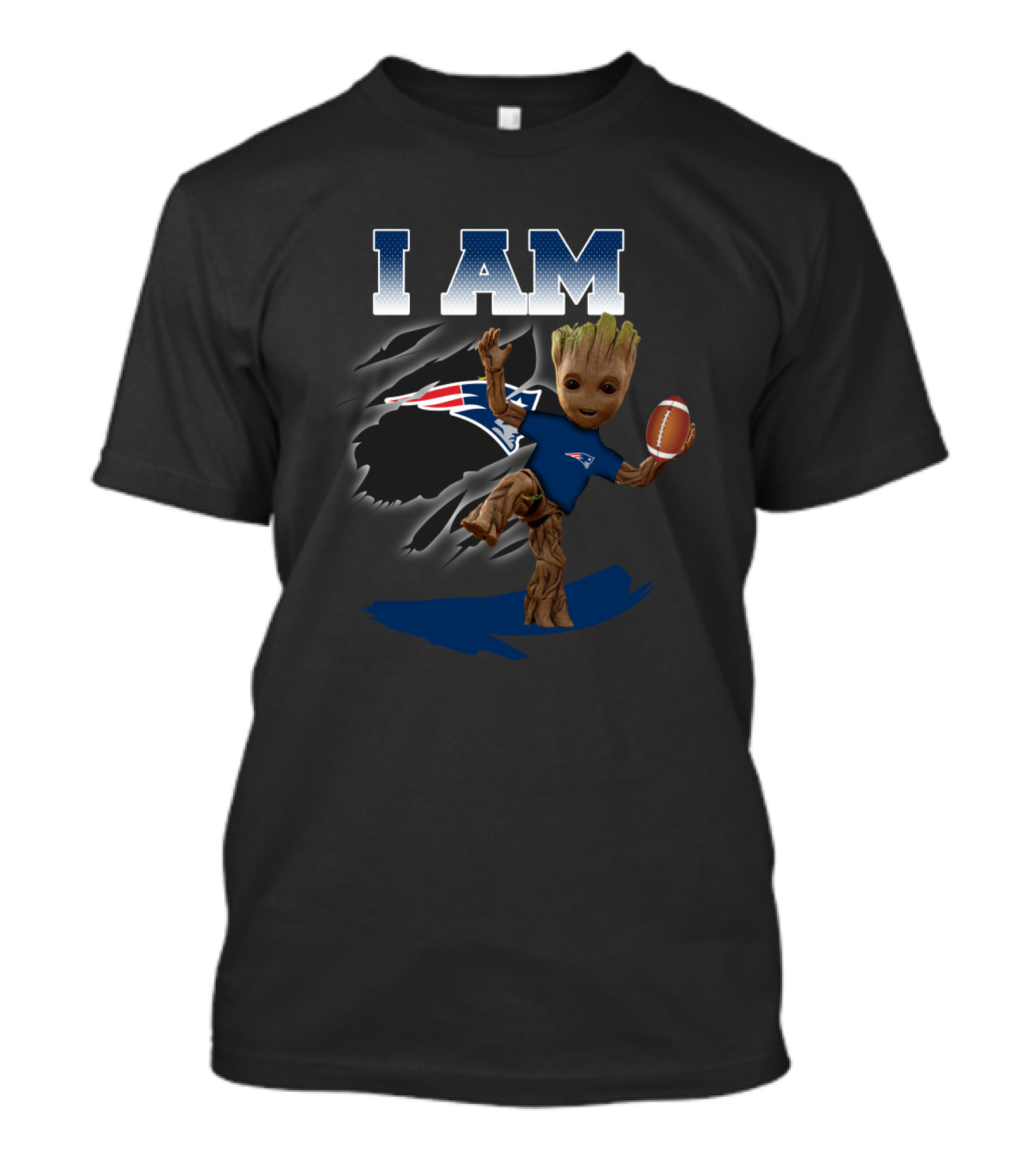 I Am New England Patriots Groot Football Fan T-Shirt