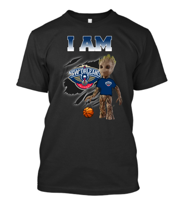I Am Groot New Orleans Pelicans Basketball Fan T-Shirt