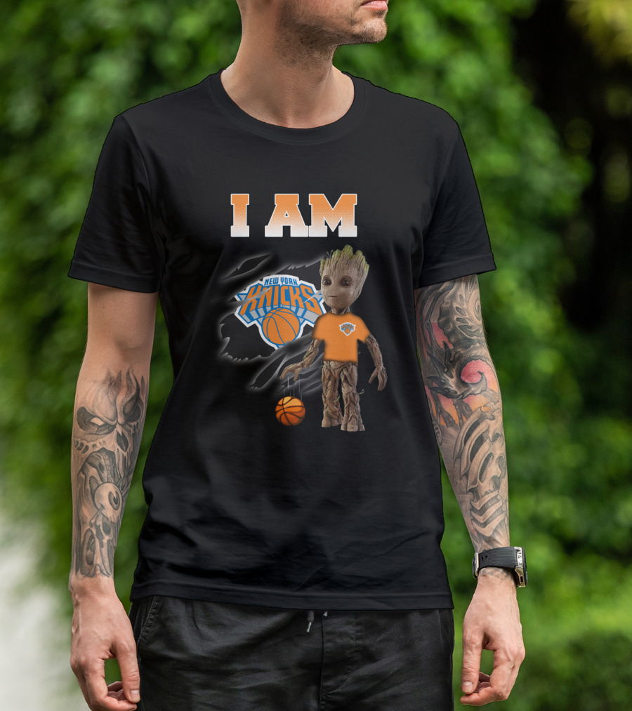 I Am New York Knicks Groot Basketball Fan T-Shirt