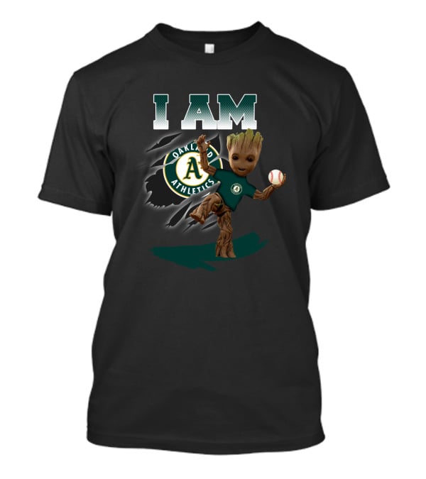 I Am Oakland Athletics Groot Baseball Fan T-Shirt