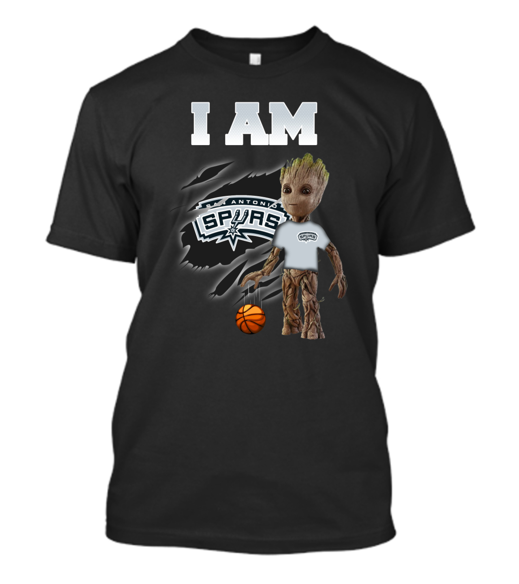 I Am San Antonio Spurs Groot Basketball Fan T-Shirt