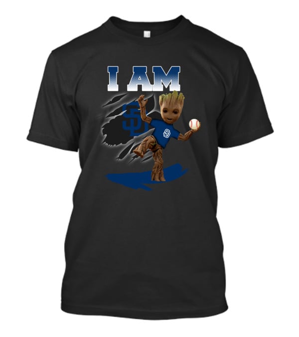 I Am San Diego Padres Groot Baseball Fan T-Shirt