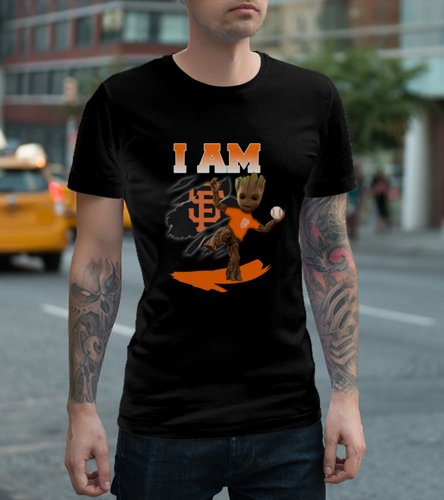 I Am San Francisco Giants Groot Baseball Fan T-Shirt