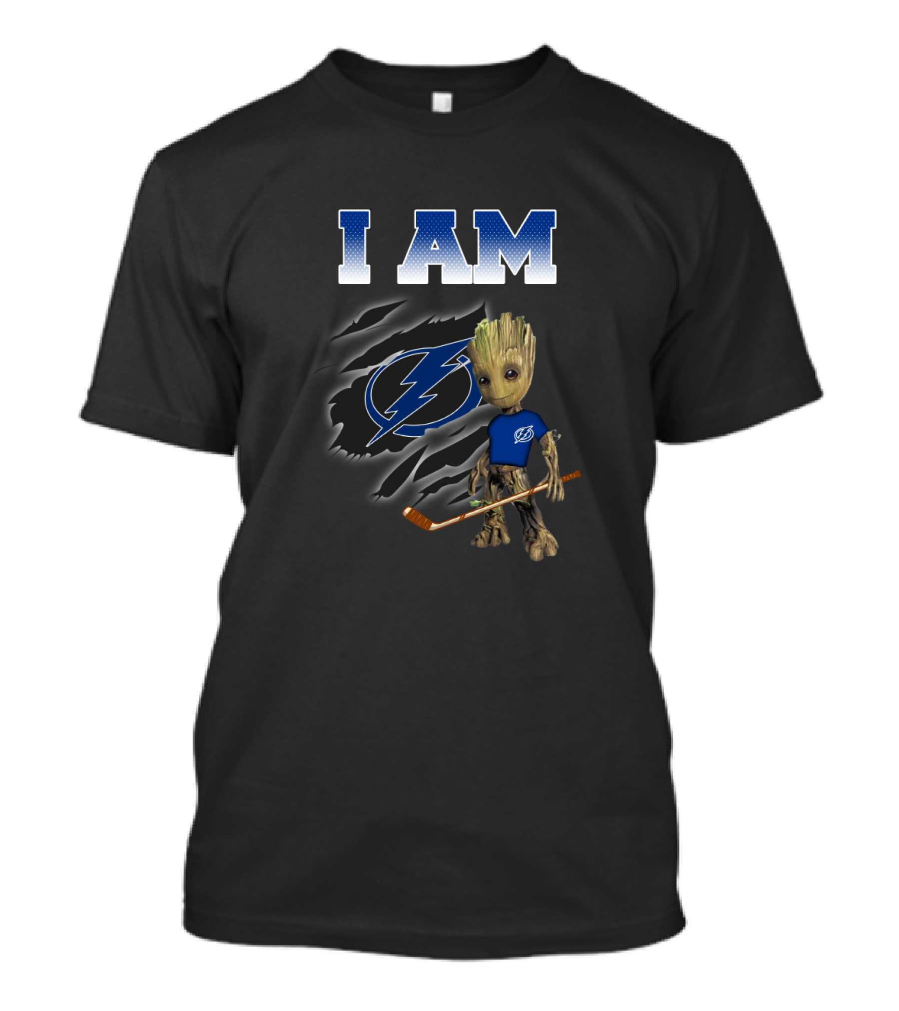I Am Tampa-Bay-Lightning Groot Hockey Fan Favorite T-Shirt