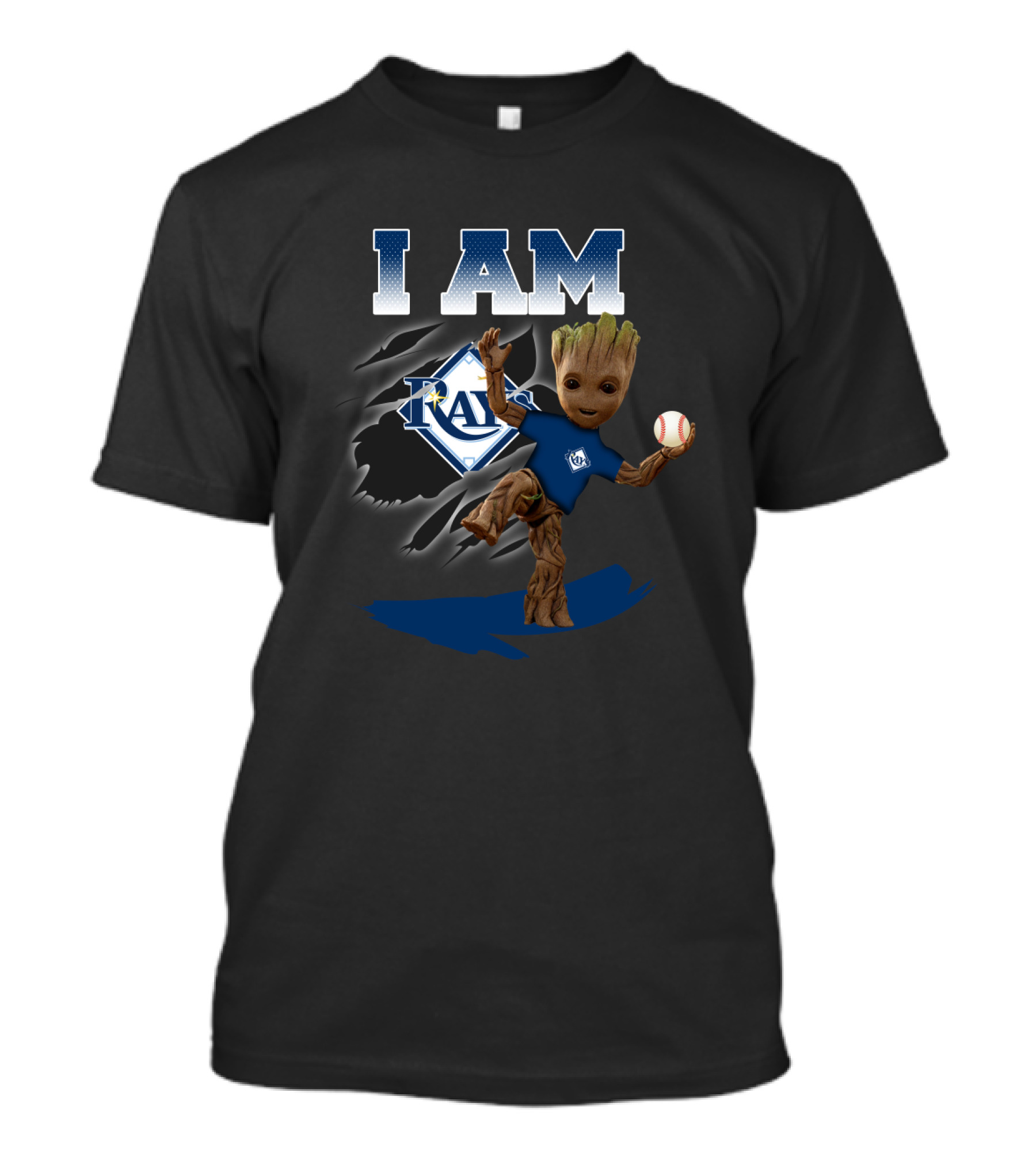 I Am Tampa Bay Rays Groot Baseball Fan T-Shirt