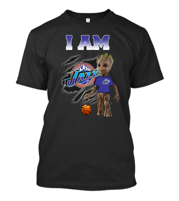 I Am Utah Jazz Groot Basketball Fan T-Shirt