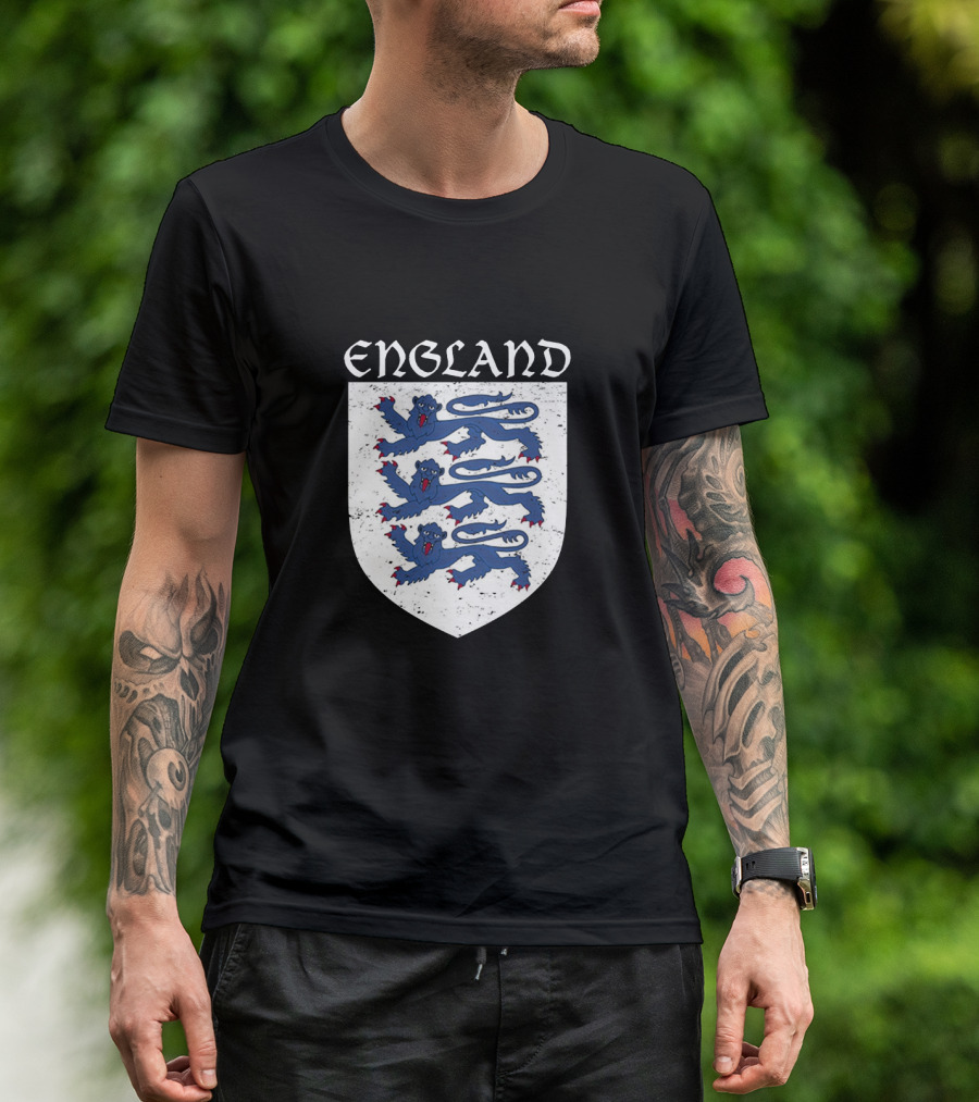 England Three Lions Vintage Crest T-Shirt