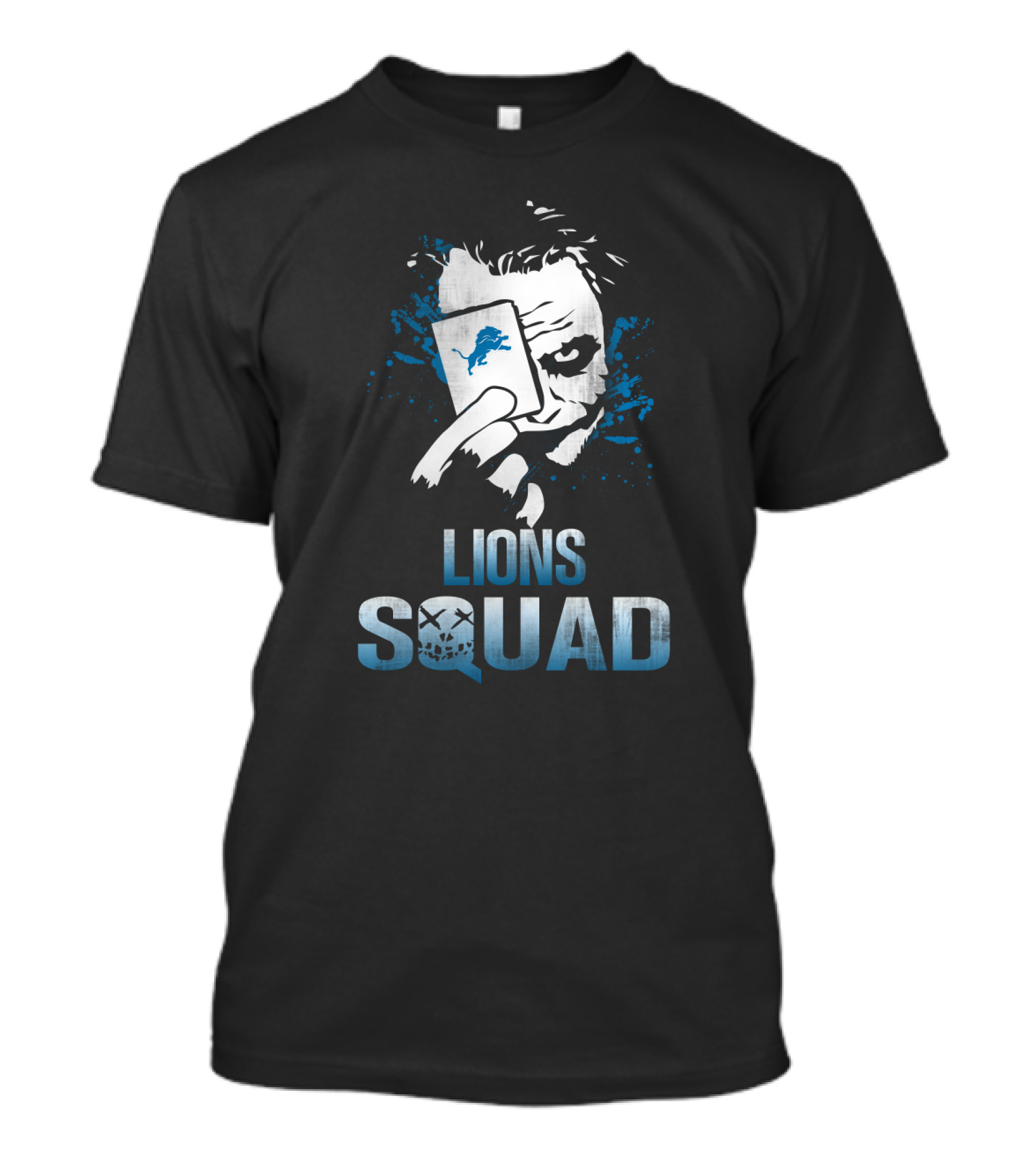 Lions Squad Joker Card Detroit Lions Fans T-Shirt