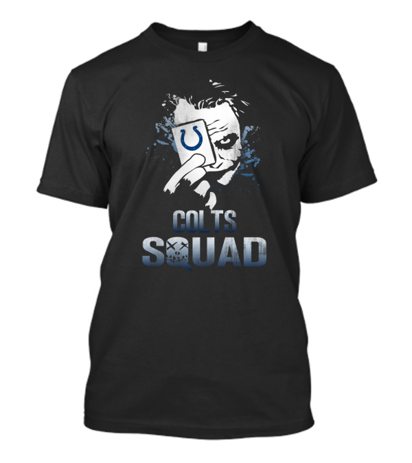 Colts Squad Joker Holding Indianapolis Colts Logo Card T-Shirt