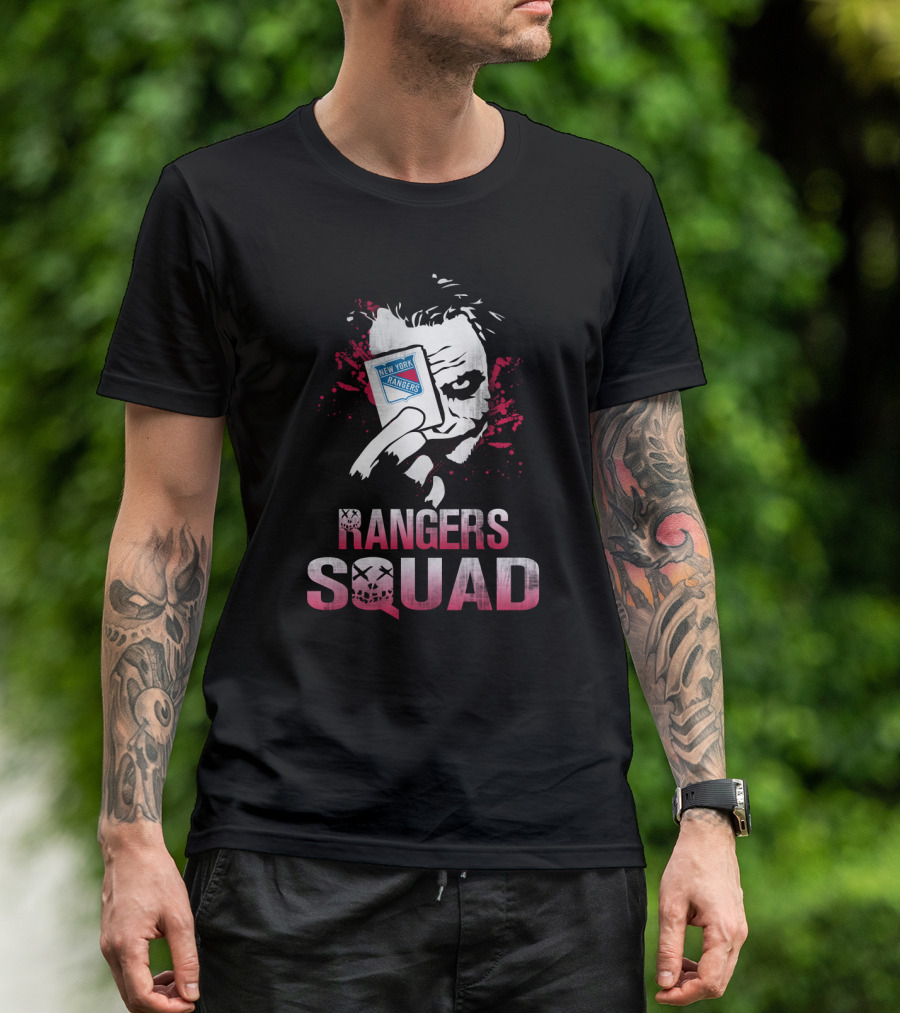 Joker Holding New York Rangers Card Rangers Squad T-Shirt