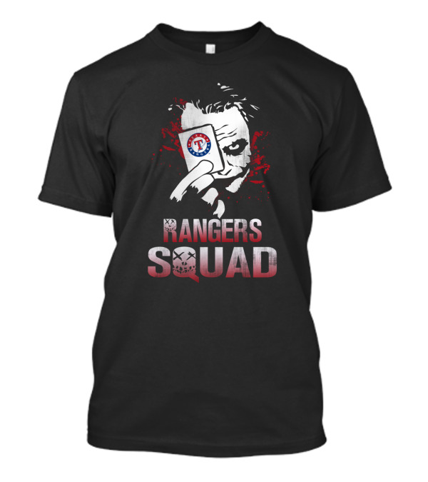 Rangers Squad Joker Texas Rangers Logo Card Face T-Shirt