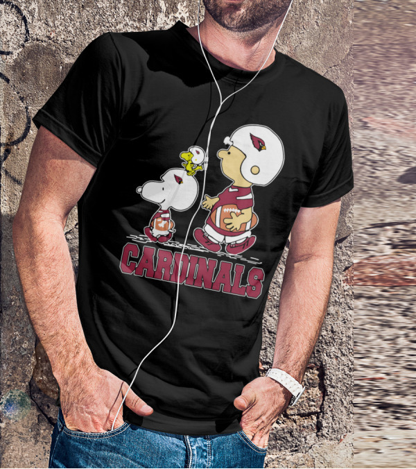 Cardinals Snoopy Fans Arizona Football Team Peanuts Characters T-Shirt