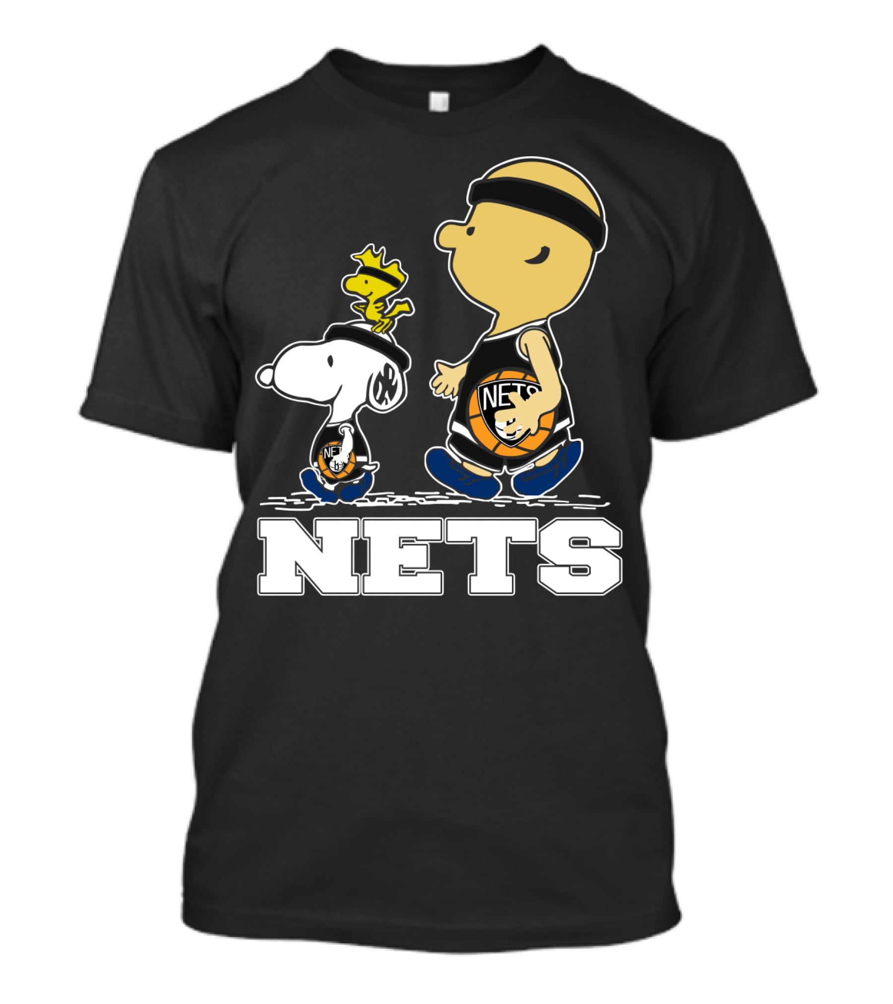 Snoopy And Woodstock Brooklyn Nets Basketball Fans T-Shirt