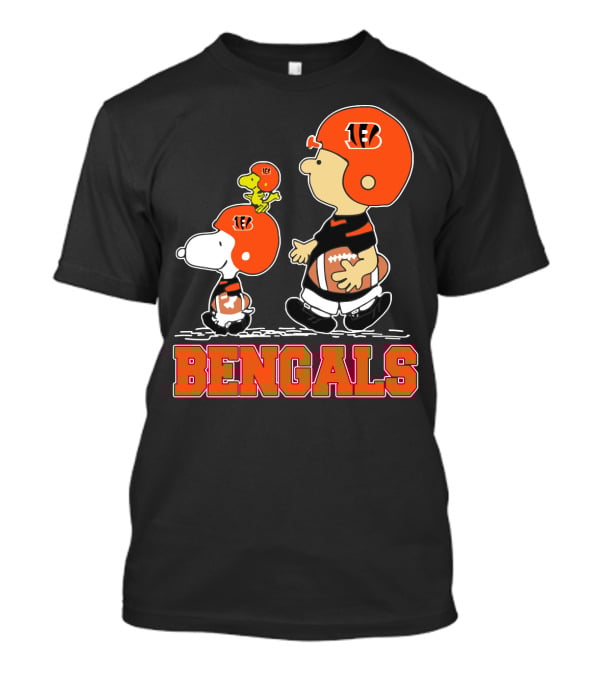 Snoopy Charlie Bengals Football Fans Peanuts Sports Team T-Shirt