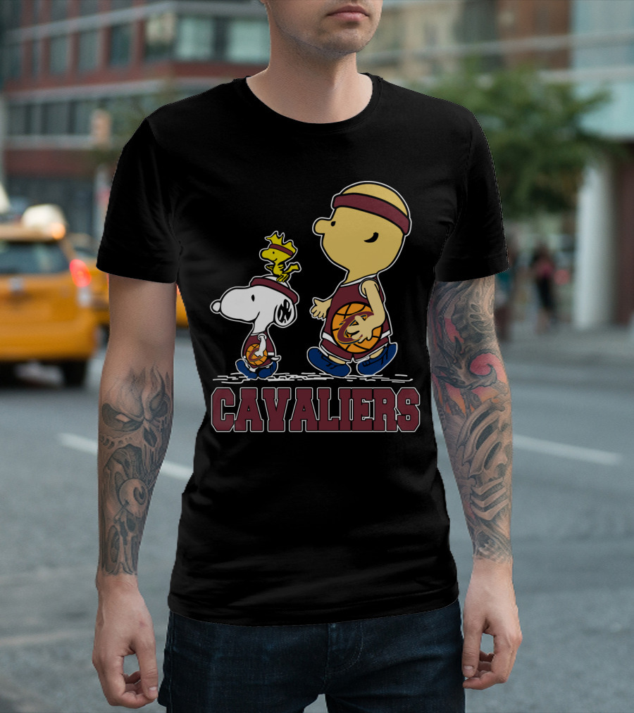 Snoopy And Cavalier Friends With Basketball T-Shirt