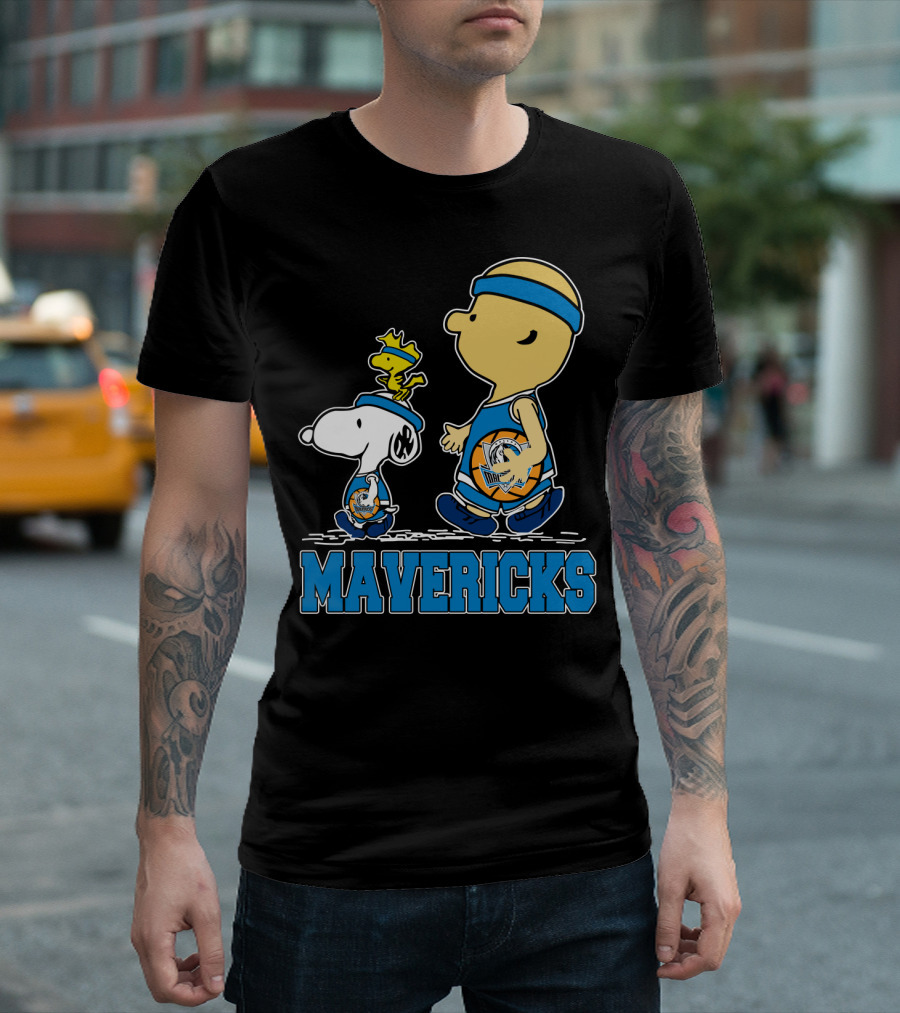 Mavericks Snoopy And Friends Basketball Team Spirit T-Shirt