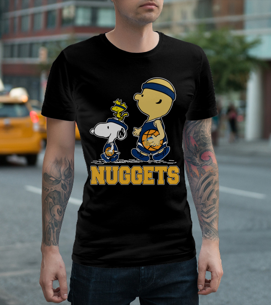 Snoopy Woodstock And Nuggets Basketball Fans T-Shirt