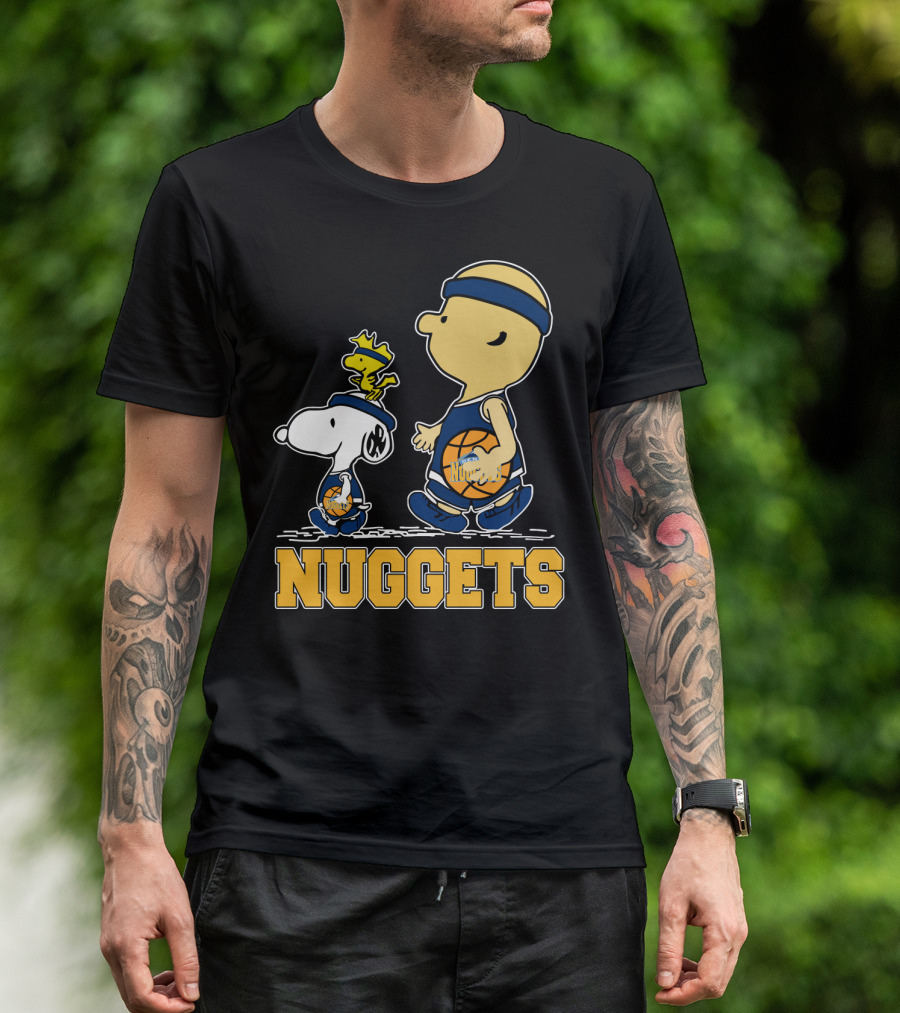 Snoopy Woodstock And Nuggets Basketball Fans T-Shirt