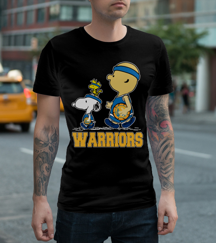 Snoopy And Friends Golden State Warriors Basketball Fans T-Shirt
