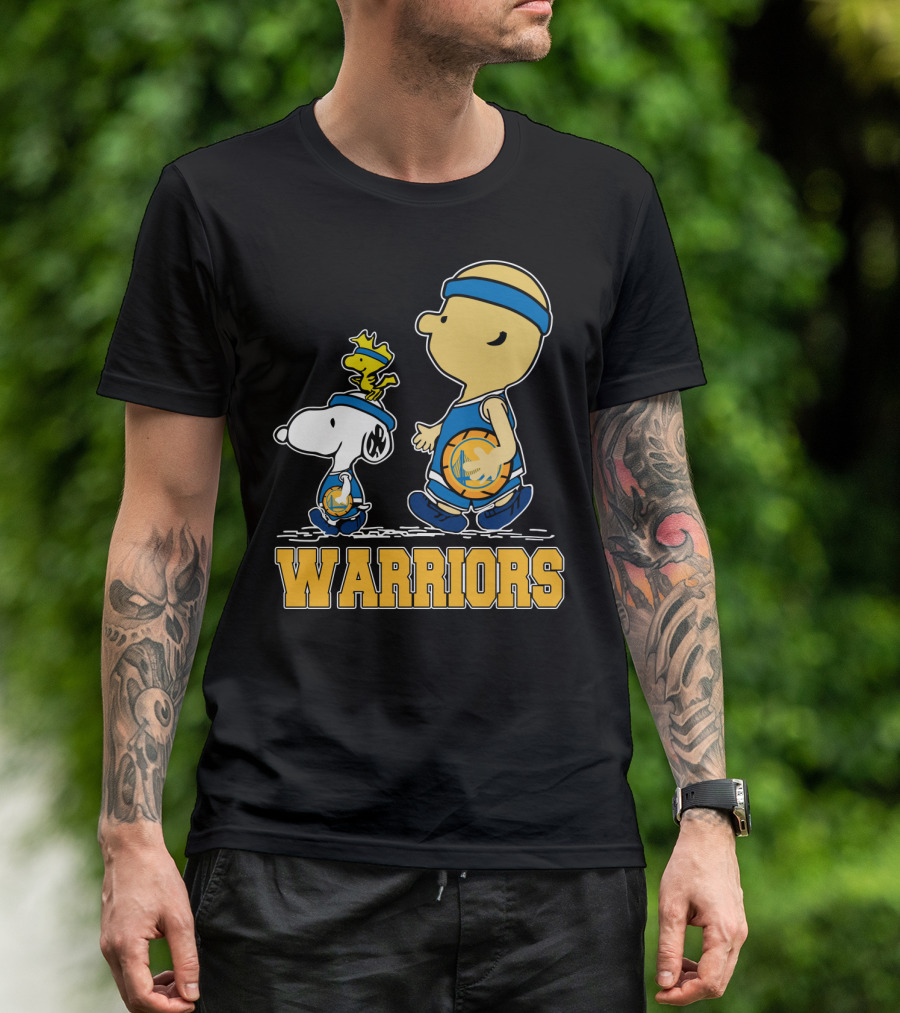 Snoopy And Friends Golden State Warriors Basketball Fans T-Shirt