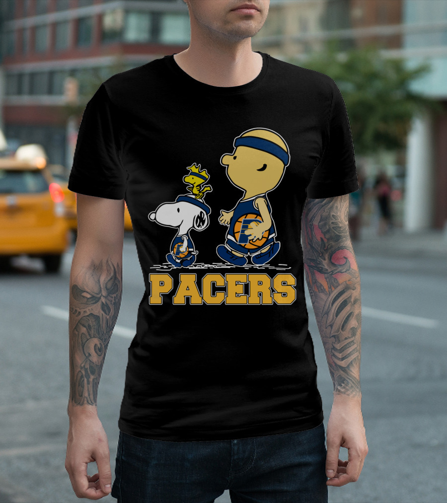 Snoopy And Woodstock Pacers Basketball Fans T-Shirt