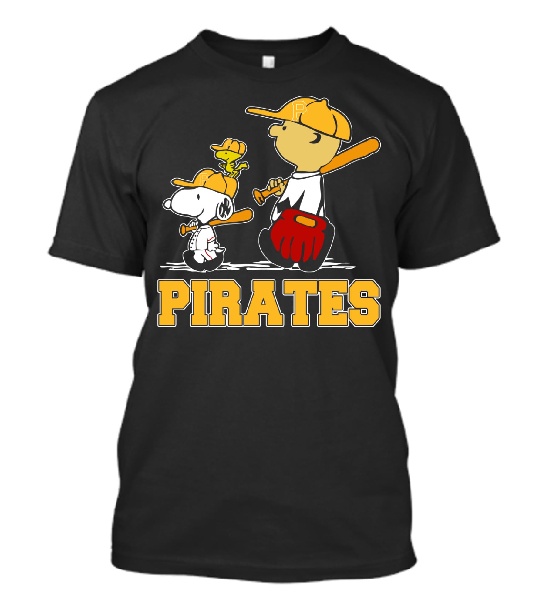 Snoopy Woodstock Pirates Baseball Fan Gear T-Shirt