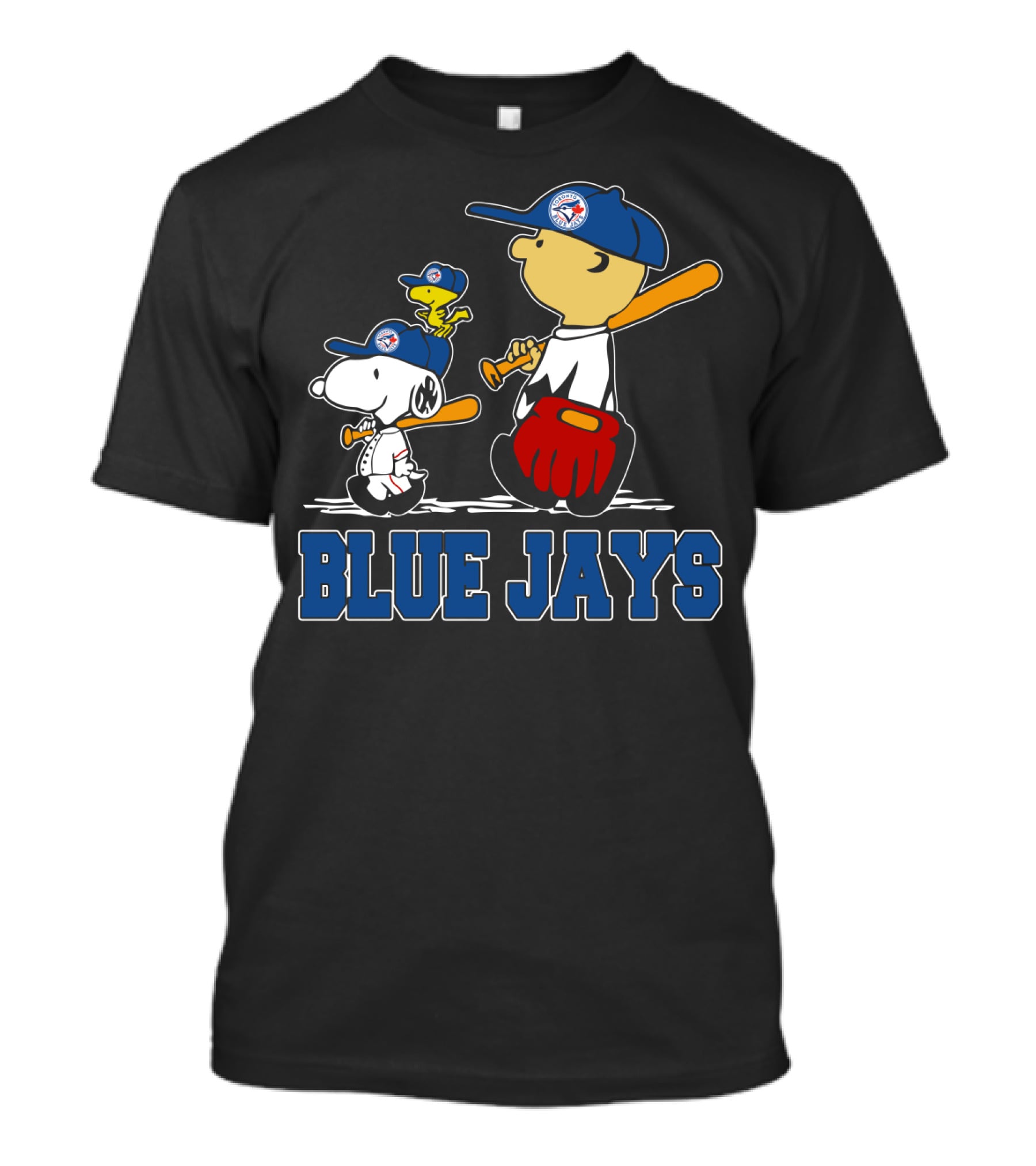Snoopy Woodstock And Blue Jays Baseball Fans T-Shirt