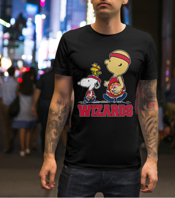 Wizards Snoopy And Woodstock With Basketball Team T-Shirt