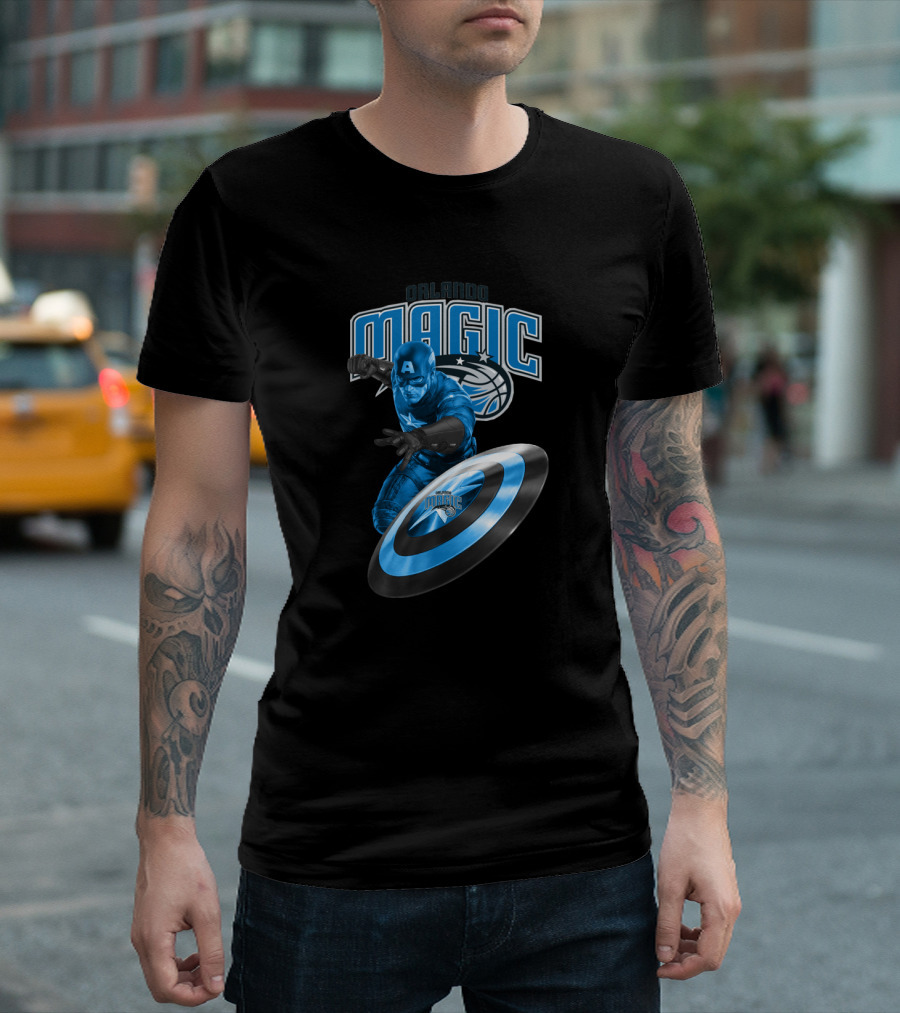 Orlando Magic Captain America Fans Assemblage T-Shirt