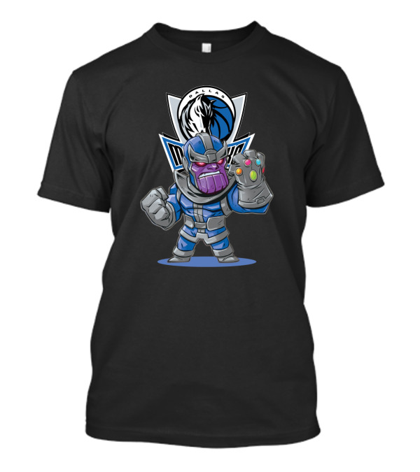 Dallas Mavericks Fans With Thanos Impersonation And Infinity Gauntlet T-Shirt