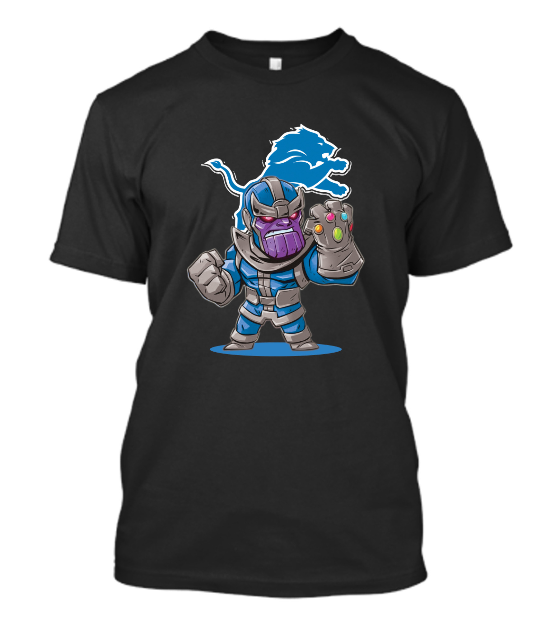 Thanos Detroit Lions Fans Mashup With Infinity Gauntlet T-Shirt