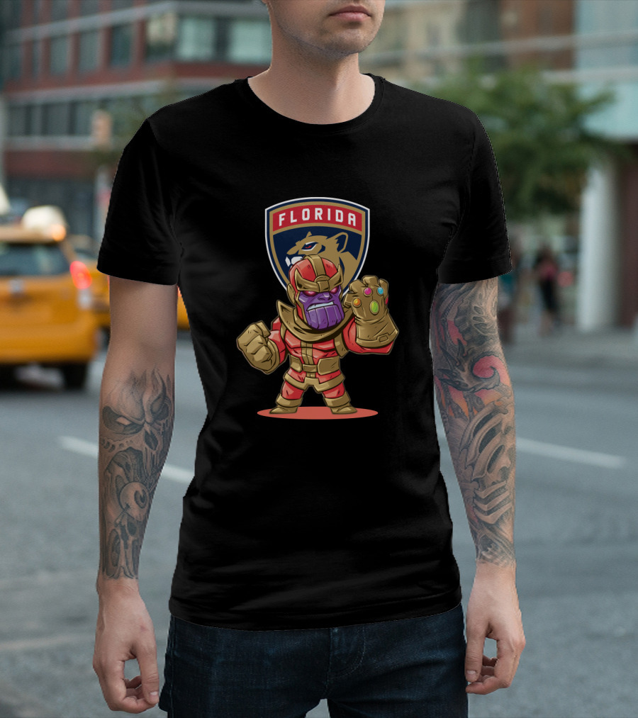 Florida Panthers Meets Thanos Unstoppable Gauntlet Fan Power T-Shirt
