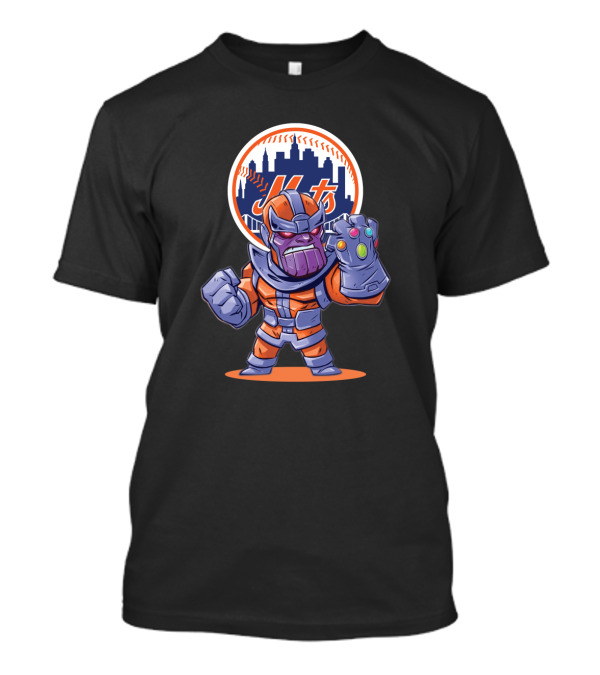 Thanos Ny Mets Fans Infinity Gauntlet Baseball Crossover T-Shirt