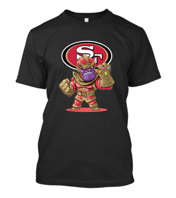 Thanos San Francisco 49ers Fans Avengers Football Infinity Gauntlet T-Shirt