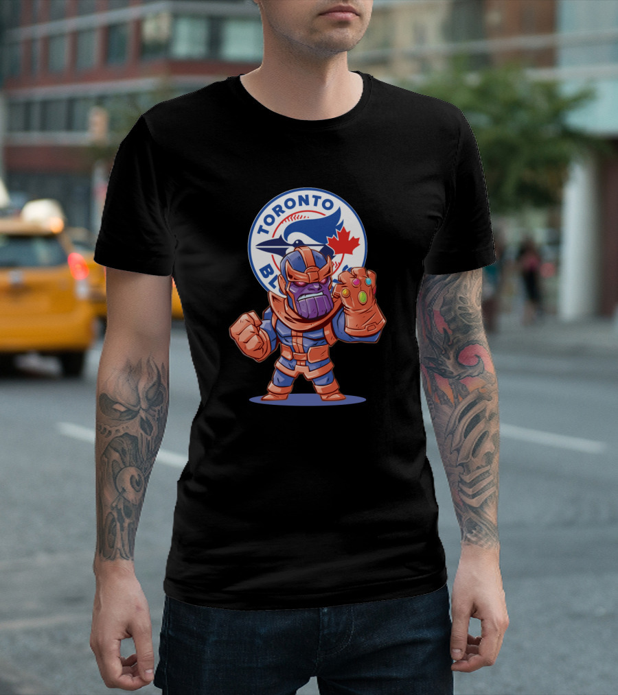 Toronto Blue Jays Fans With Thanos Gauntlet T-Shirt