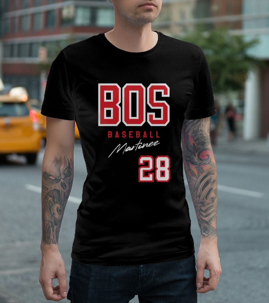 BOS Baseball Martinez 28 Boston Red Sox J D Martinez Fans T-Shirt