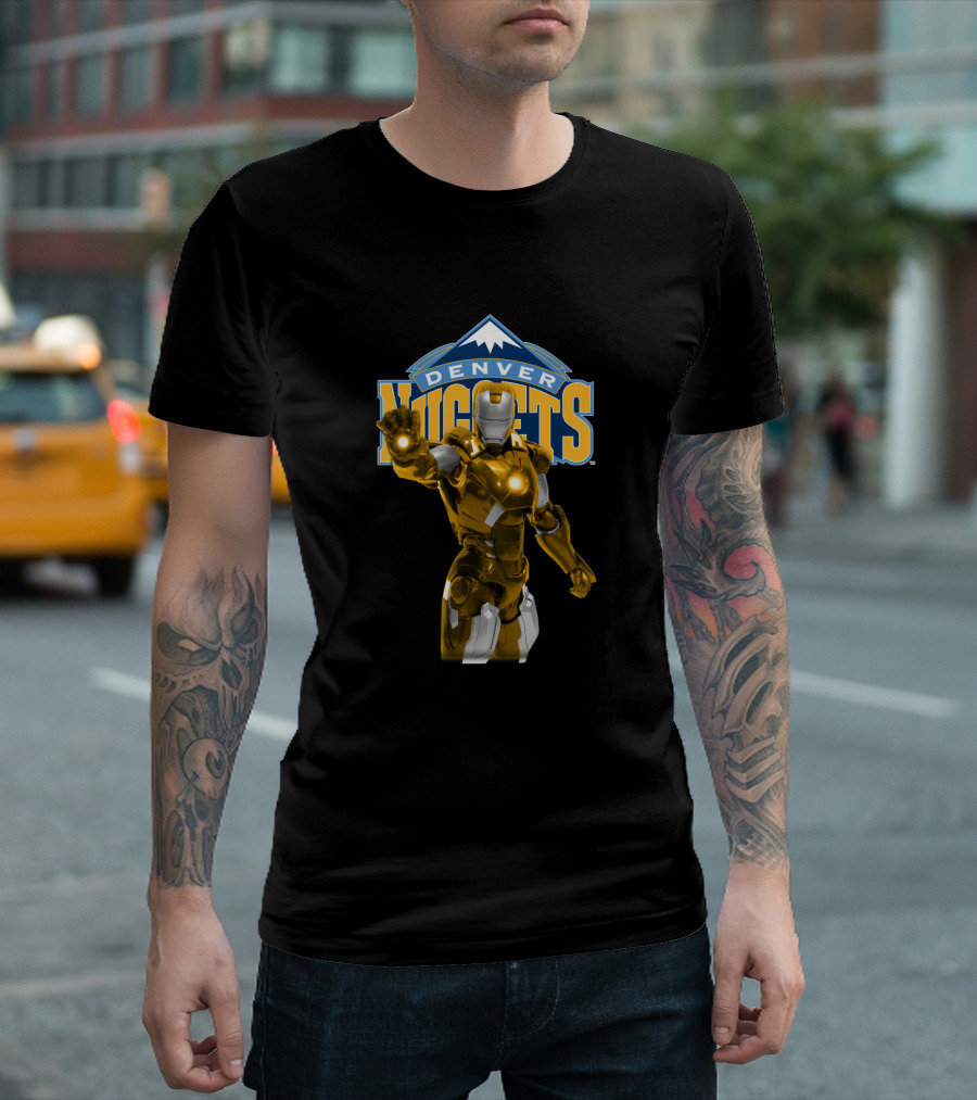 Iron Man Denver Nuggets Fan Crossover T-Shirt