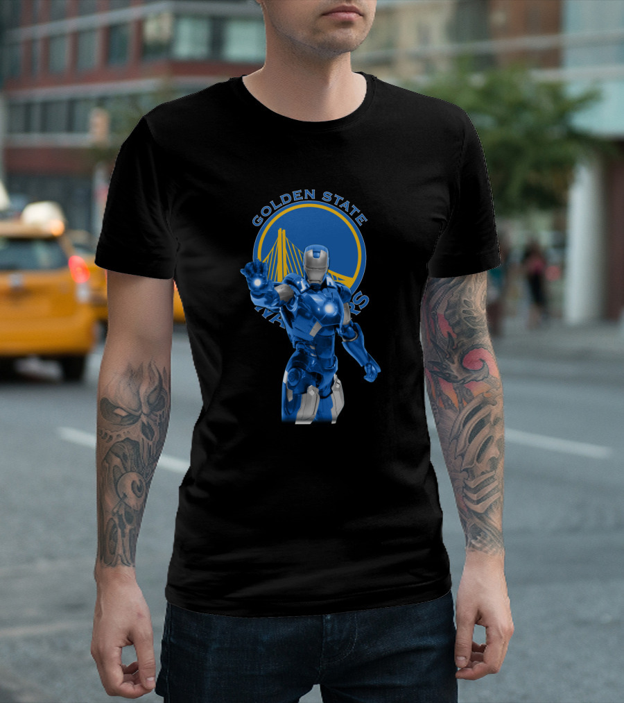 Golden State Warriors Iron Man Fan Crossover T-Shirt